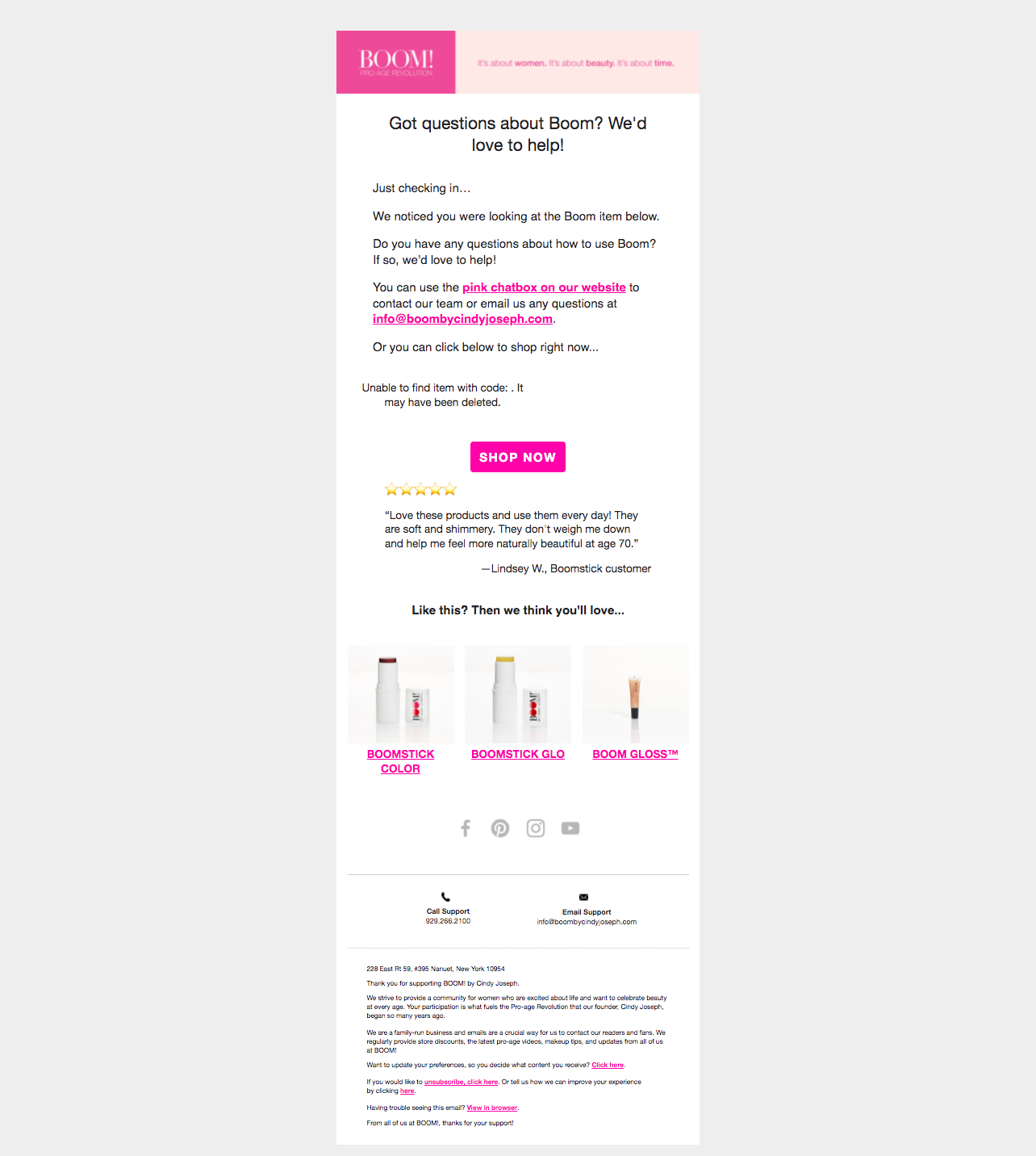 Browse abandon email two screenshot