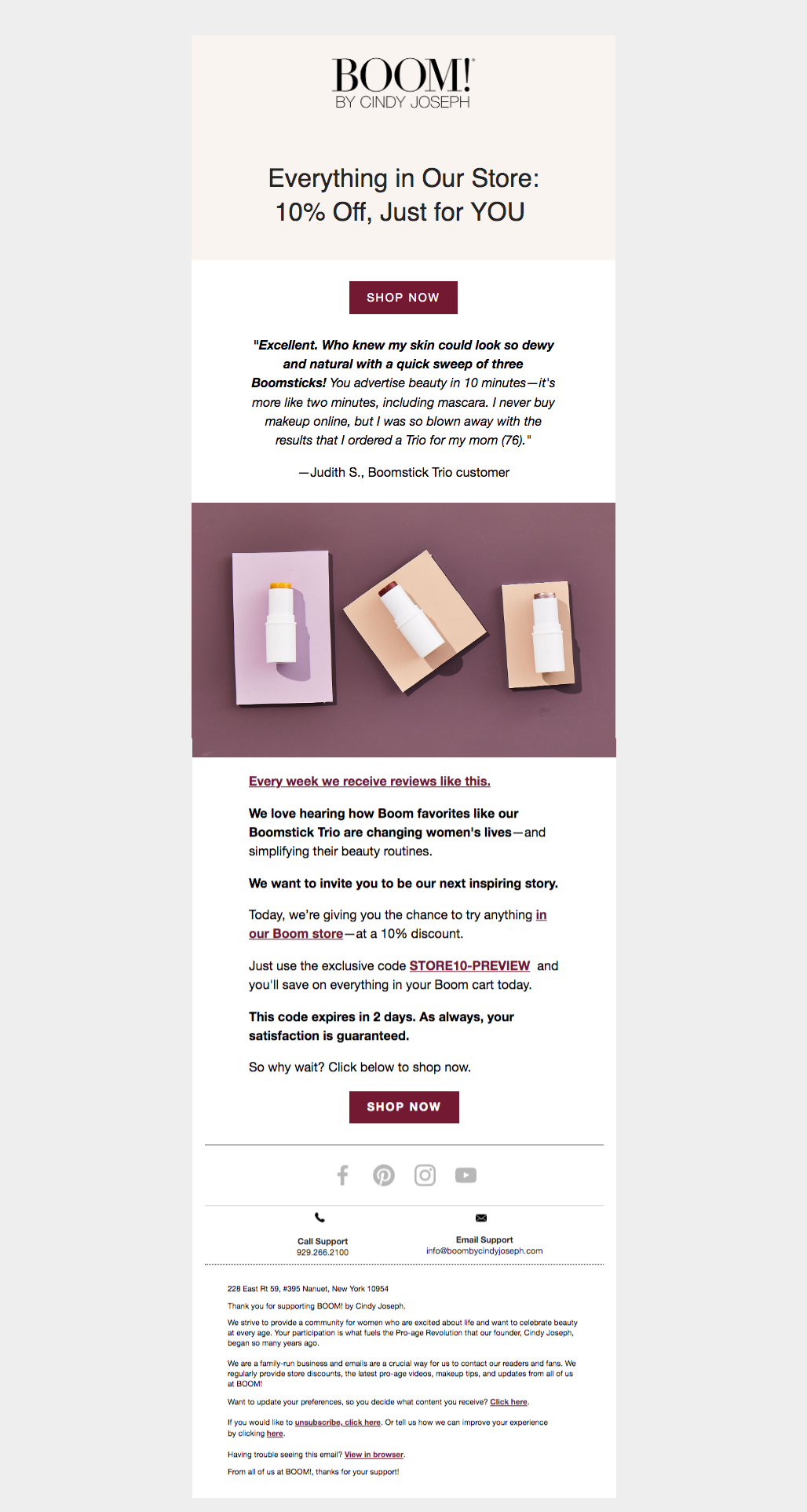 Abandoned cart email four screenshot