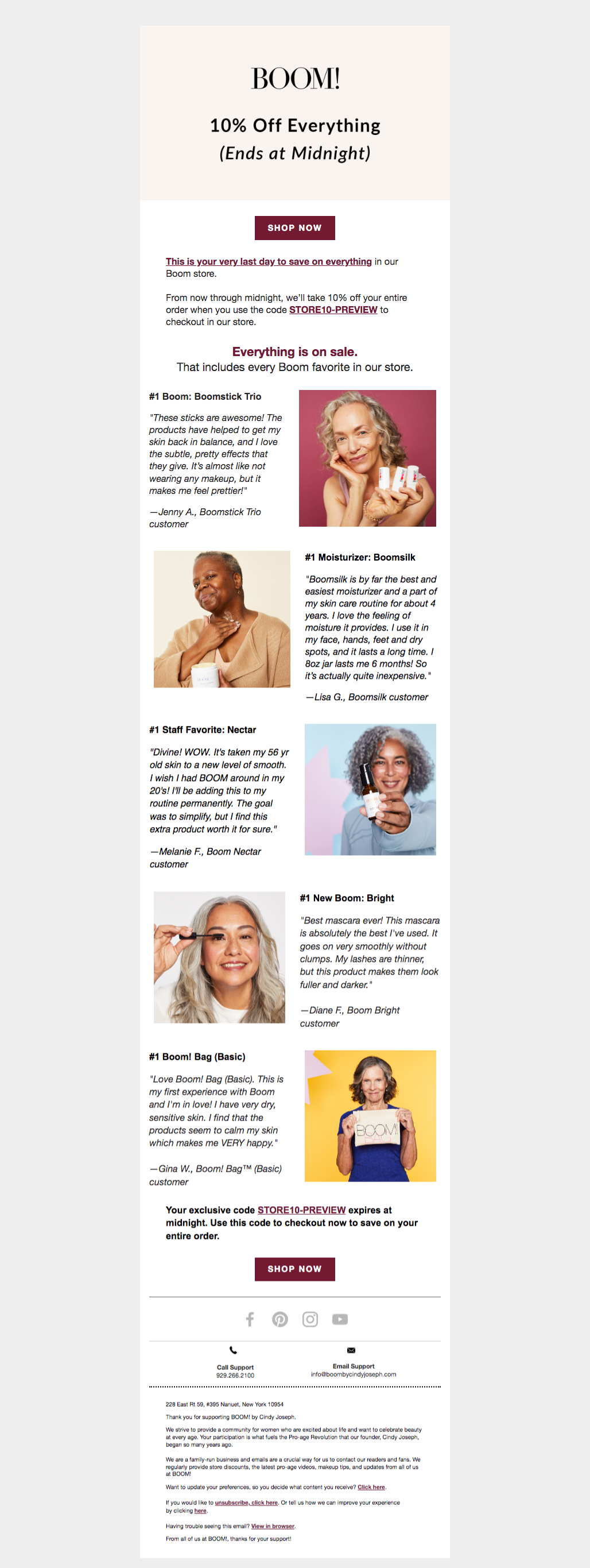 Abandoned cart email five screenshot