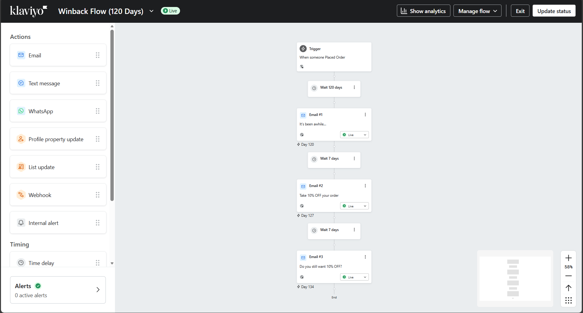 Winback flow preview