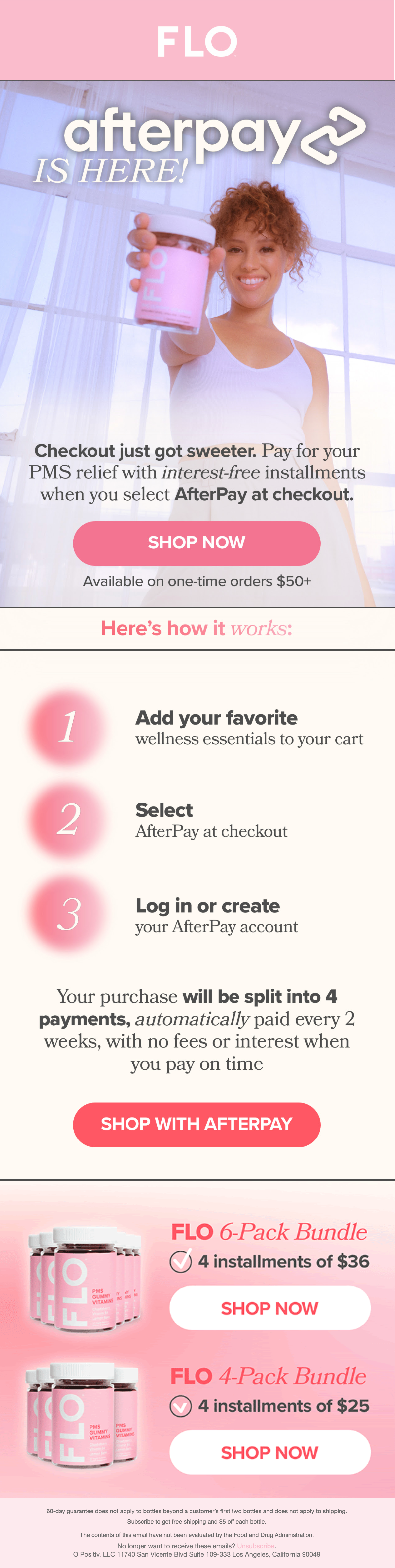 Feature email design sample