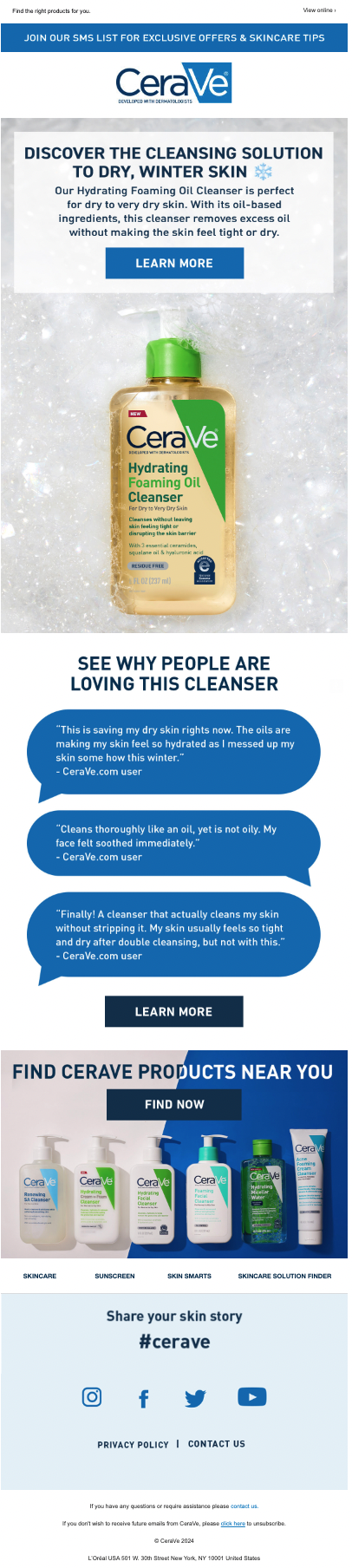 Benefits email design sample